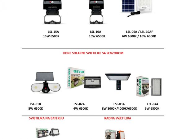 GEYER SOLARNE I RADNE SVJETILJKE