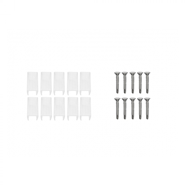 KIT ZA NEON FLEX 10XPLASTIC CLIPS +10X VIJCI Cijena