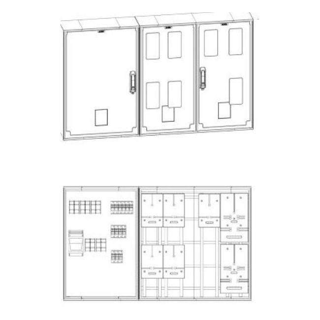 ORMAR UGRADNI ZA BROJILA PMO-9 /2X3F+7X1F) Cijena