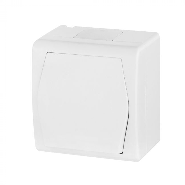 PREKIDAČ HERMES 2 JEDNOPOLNI 10AX/250V IP44 NADŽBUKNI BIJELI Cijena