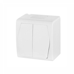 PREKIDAČ HERMES 2 SERIJSKI 10AX/250V IP44 NADŽUBUKNI BIJELI Cijena