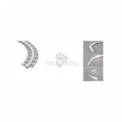 PROFIL ZA LED TRAKU FLEX P135FL SA OPAL POKLOPCEM 15mm 2M Cijena