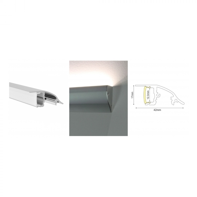 PROFIL ZA LED TRAKU HID 2M SA OPAL COVEROM Cijena