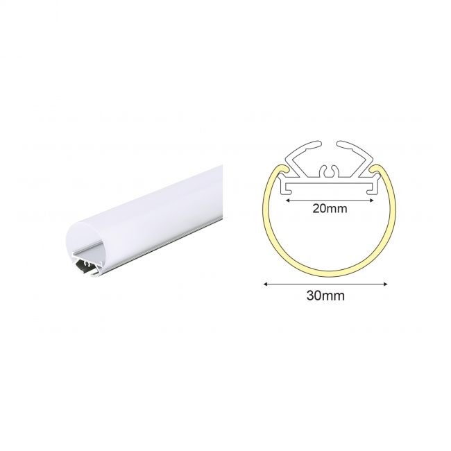 PROFIL ZA LED TRAKU P230/U SA OPALNIM POKLOPCEM 2M Cijena