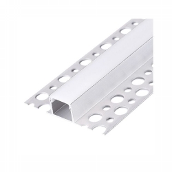 PROFIL ZA LED TRAKU UGRADBENI KG02 SREBRNII+MLIJEČNI POKLOPAC 2m ZA KNAUF Cijena