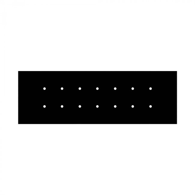 ROZETA ZA LUSTER 14 RUPA 675X225 mm MAT CRNA Cijena