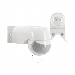 SENZOR POKRETA ZIDNI PIR 180 domet 12m IP44 BIJELI Cijena