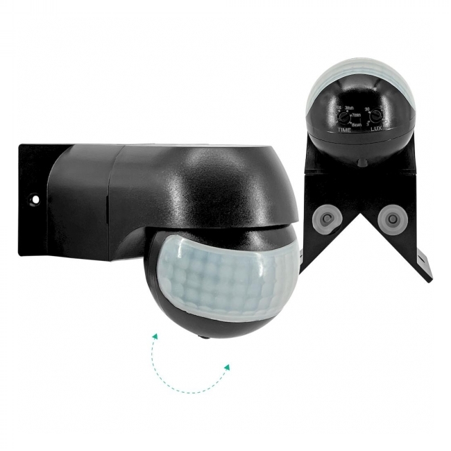 SENZOR POKRETA ZIDNI PIR 180 domet 12m IP44 CRNA Cijena