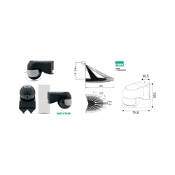 SENZOR POKRETA ZIDNI PIR 220 500W 12m IP44 ANTRACIT Cijena