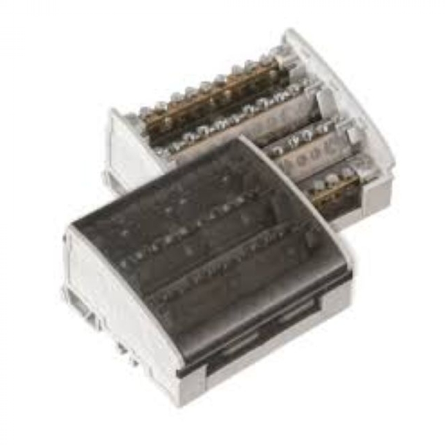 STEZALJKA DISTRIBUCIJSKI BLOK 4x11 / 160 A / 500V / BIJELO-SIVI POKLOPAC Cijena