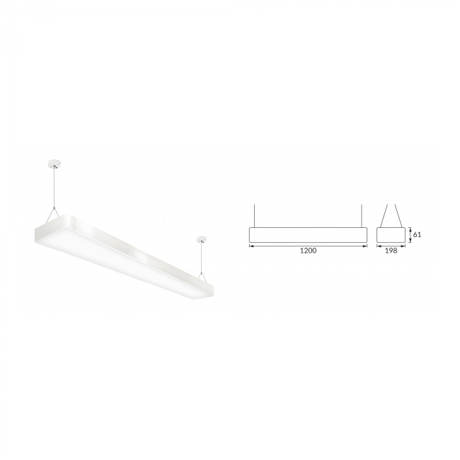 SVJETILJKA STROPNA FLARA LED 45W 4000K 3250lm 120cm BIJELA Cijena