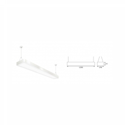 SVJETILJKA STROPNA FLARA LED 45W 4000K 3250lm 120cm BIJELA Cijena