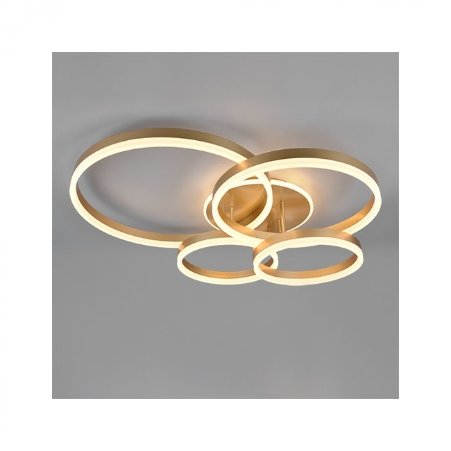 SVJETILJKA STROPNA NADGRADNA DRAKE 1x SMD, 50W · 1x 5850lm, 2700 - 6500K ZLATNA Cijena