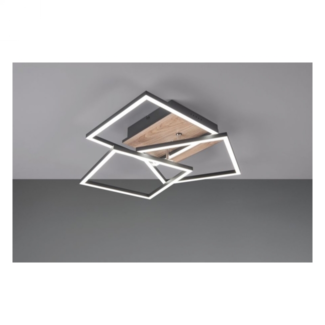 SVJETILJKA STROPNA NADGRADNA MOBILE 1xSMD LED 27W 2700-6000K MAT CRNA/DRVO Cijena