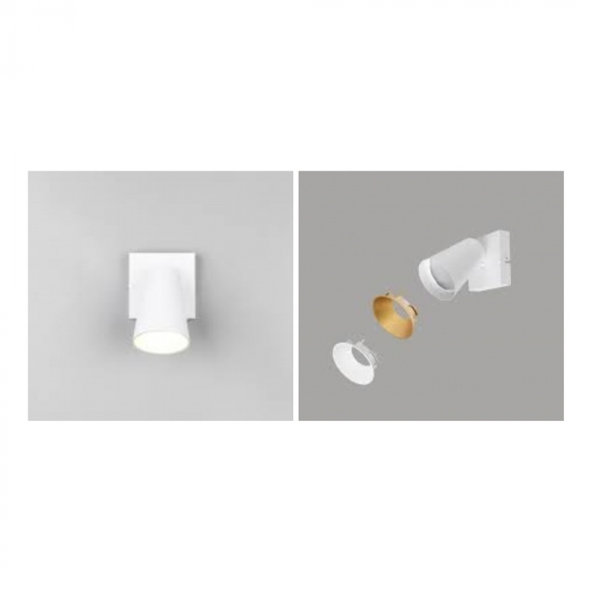 SVJETILJKA STROPNA NADGRADNA SHARP 1XGU10 MAX.10W ZLATNA/BIJELA Cijena