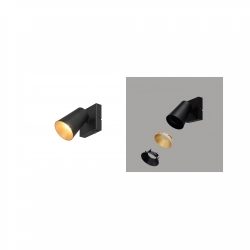 SVJETILJKA STROPNA NADGRADNA SHARP 1XGU10 MAX.10W ZLATNA/CRNA Cijena