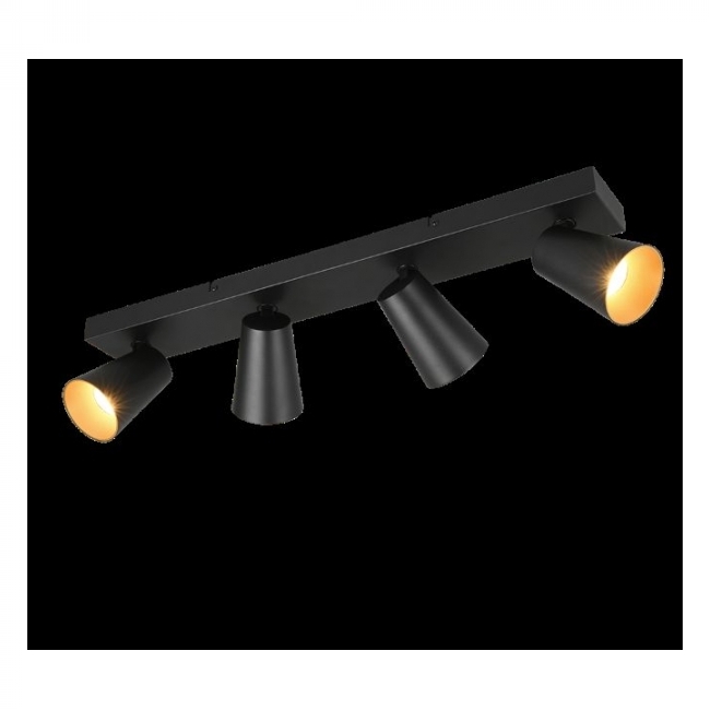 SVJETILJKA STROPNA NADGRADNA SHARP 4x GU10 MAX 10W IP20 MAT CRNA Cijena