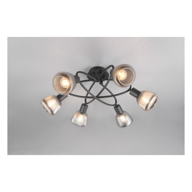 SVJETILJKA STROPNA NADGRADNA TARIFA 6XE14 MAX.10W CRNA Cijena