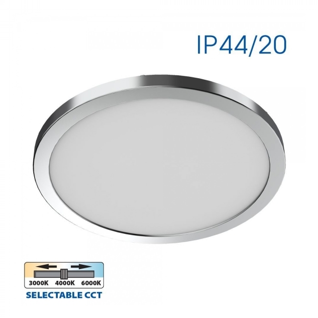 SVJETILJKA STROPNA NADGRADNA VANJSKA LED NEBULA 24W CCT CHROM/BIJELA IP44 Cijena