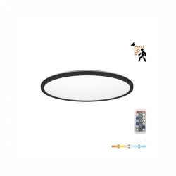 SVJETILJKA STROPNA NADGRADNA VANJSKA SENZOR NIVERA 24W 3CCT IP54 CRNA Cijena