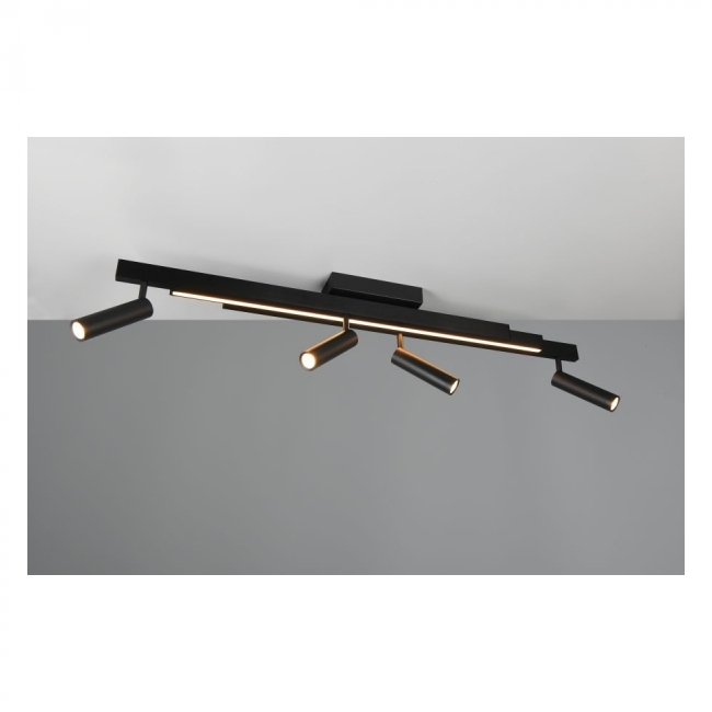 SVJETILJKA STROPNA NADGRADNA ZENO SMD 4X5,5 W I 1X12W 2700-6500K CRNO Cijena