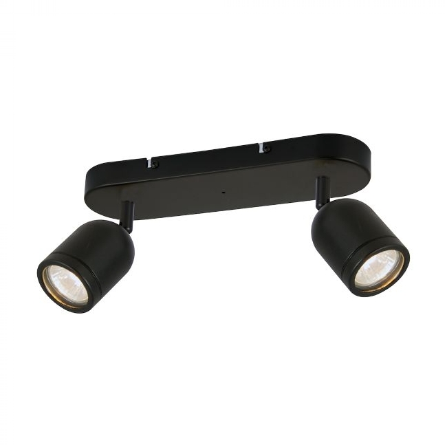 SVJETILJKA STROPNA /ZID NADGRADNA PORTER 2x GU10 MAX10W LED IP44 MAT CRNA Cijena