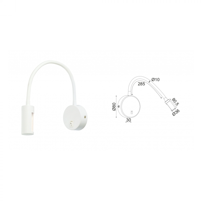 SVJETILJKA ZIDNA NADGRADNA PIPER LED 3W 3200K 210lm BIJELA Cijena