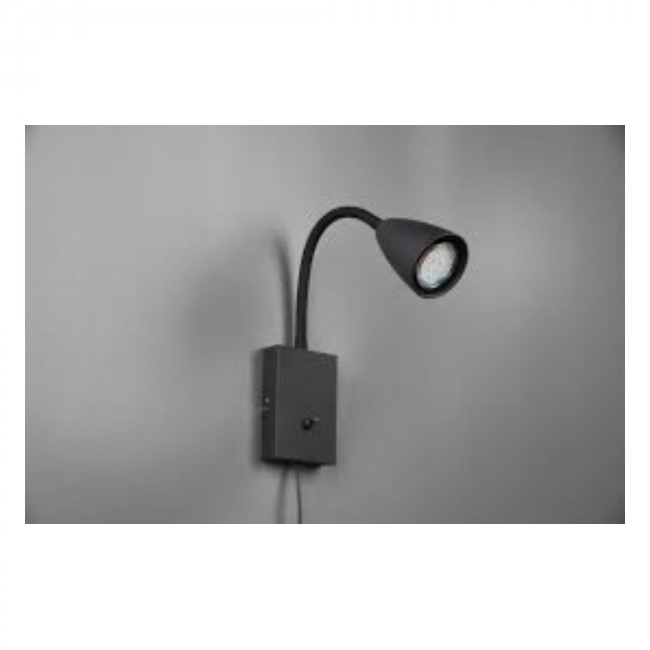 SVJETILJKA ZIDNA NADGRADNA UNUTARNJA WANDA 1xGU10 MAX 10W IP20 MAT CRNA Cijena
