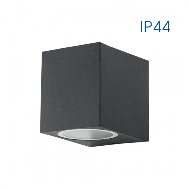 SVJETILJKA ZIDNA NADGRADNA VANJSKA PORTO/SQ 1XGU10 MAX.35W IP44 CRNA Cijena