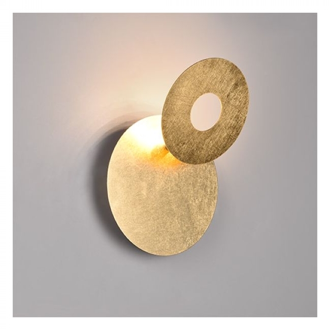 SVJETILJKA ZIDNA NADGRADNALEANO SMD 6W 560lm 3000K ZLATNA Cijena