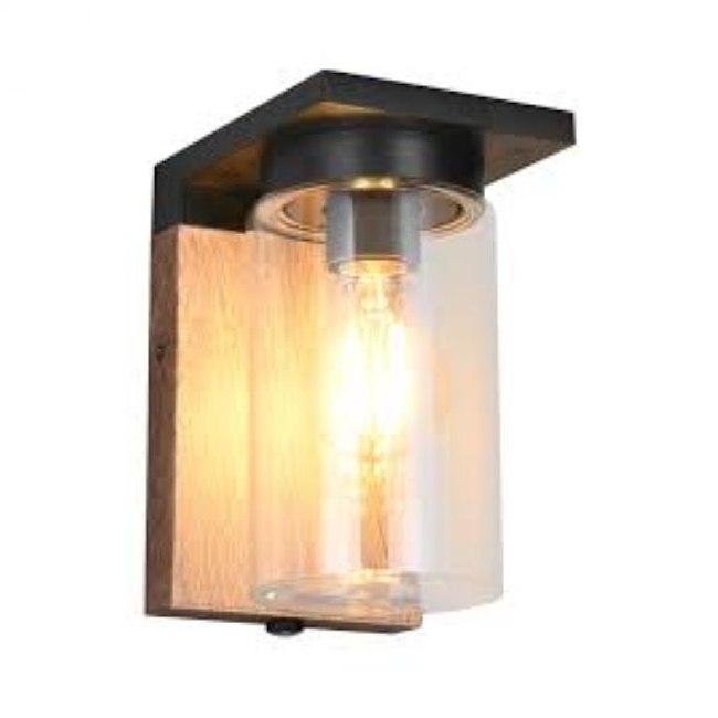 SVJETILJKA ZIDNA VANJSKA NADGRADNA ARDILA 1xE27 MAX40W IP44 DRVO SA SENZOROM Cijena