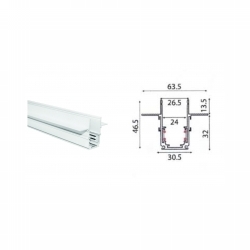 TRAČNA ŠINA MAGNETNA UGRADNA TRIMLESS 3M 48V BIJELA MAT SA COVEROM Cijena