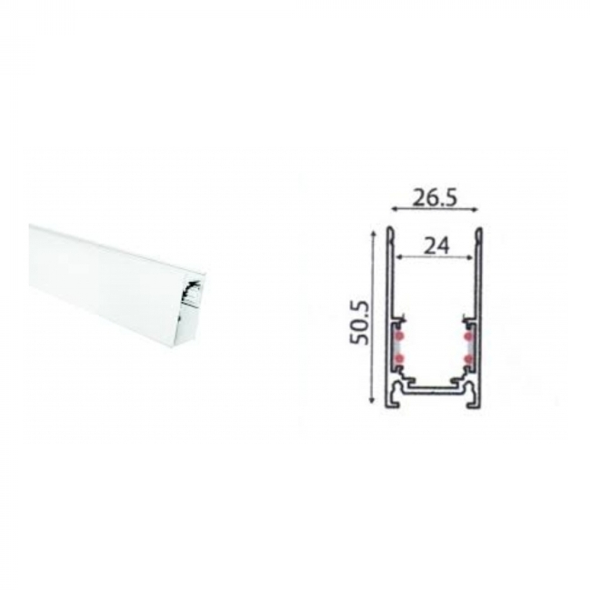 TRAČNA ŠINA NADGRADNA MAGNETNA 3M 48V MAT BIJELA Cijena