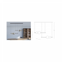 VISILICA 24W 3000K 2200lm CRNA-SMOKE STAKLO DIMMABILNA Cijena