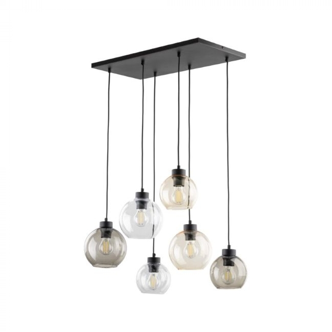 VISILICA CUBUS 6XE27 MAX.15W LED AMBER,SIVA,PROZIRNA Cijena