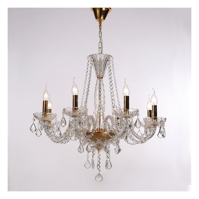 VISILICA LILIUM 8XE14 MAX.40W CRYSTAL+ZLATNA Cijena