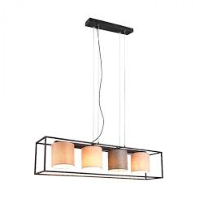 VISILICA ROSS 4xE27 MAX 25W IP20 CRNA/BEŽ Cijena