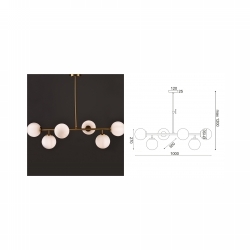 VISILICA THETIS 6XE27 MAX.40W Cijena